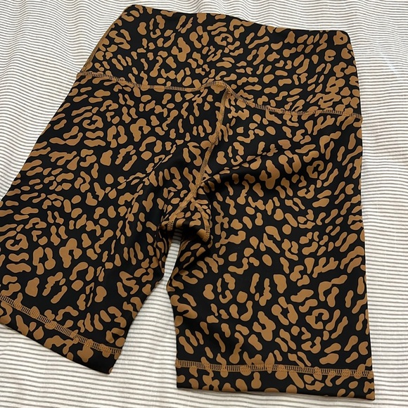 Leopard Print Athletic Shorts - Tan + Lines - Picture 3 of 4